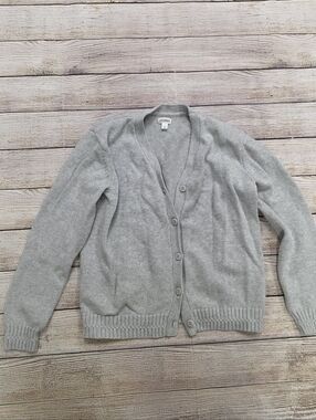 Gymboree Gray Button-Up‎ V-Neck Cardigan Size 10/12 Large